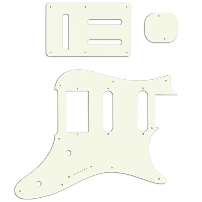 Replacement Pickguard and Backplates for Ibanez Prestige AZ2204 – Parchment / Black / Parchment 3 Ply