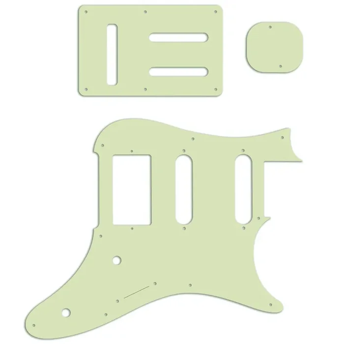 Replacement Pickguard and Backplates for Ibanez Prestige AZ2204 – Vintage Mint Green / Black / Green 3 Ply