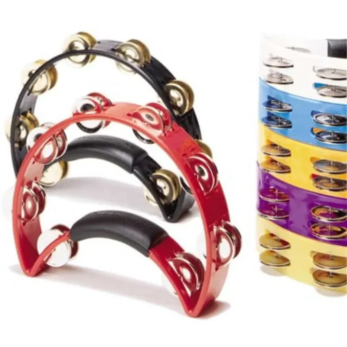 Rhythm Tech POLISHED BRASS JINGLES Tambourine BRTT4BL BLUE