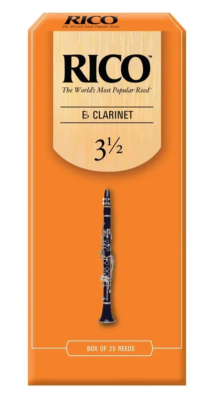 Rico Eb Clarinet Reeds, Strength 3.5, 25-pack