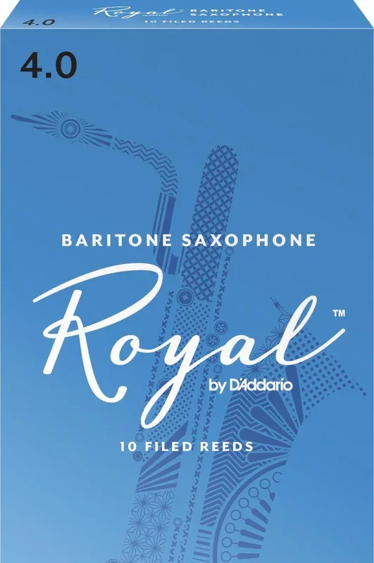 Rico Royal Baritone Sax Reeds, Strength 4.0, 10-pack