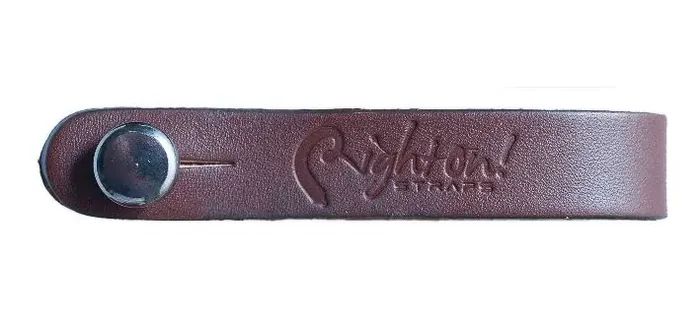 Right on Straps Acoustic guitar strap button, headstock Tie – Brown