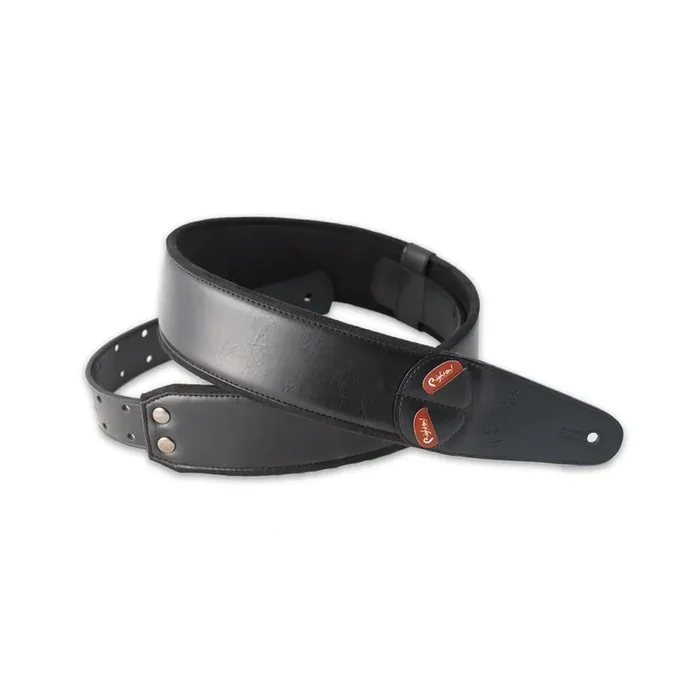 RightOn MOJO Series Vegan Guitar Strap, CHARM Black