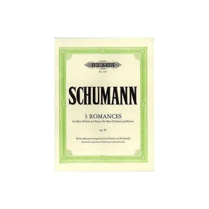 Robert Schumann Three Romances for Oboe Op.94