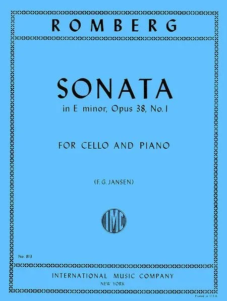 Romberg: Sonata in E Minor for Cello & Piano, Op. 38