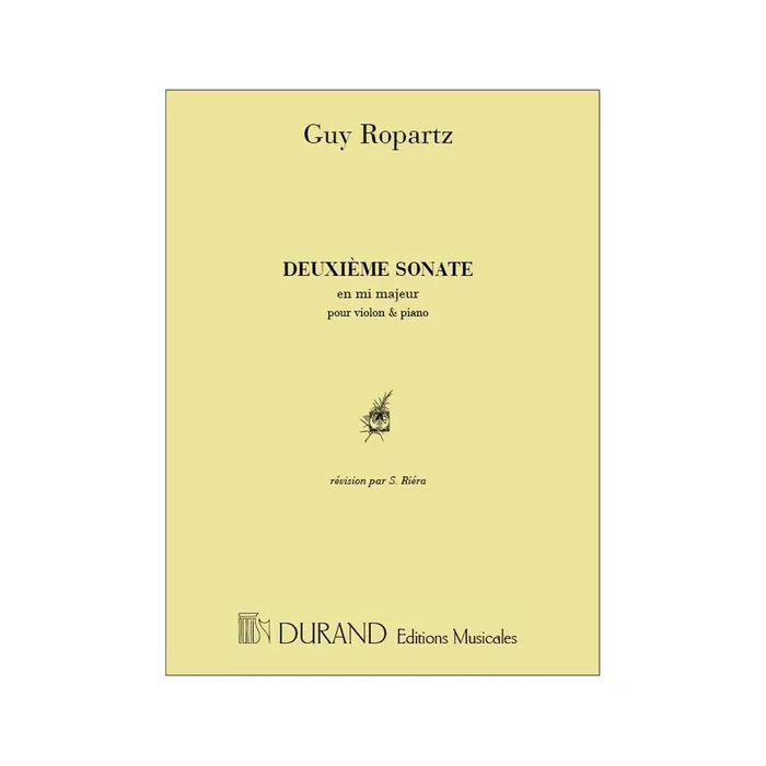 Ropartz, Joseph Guy – Sonate N 2 Violon-Piano