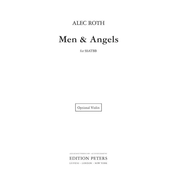 Roth, Alec – Men and Angels, optional violin part