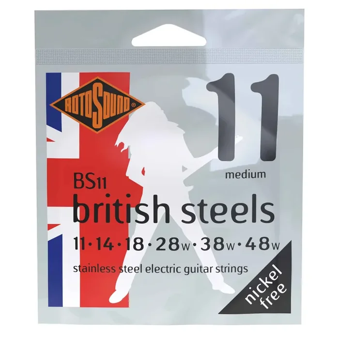 Rotosound BS11 British Steels Stainless Steel 11-48 Electric Guitar Strings