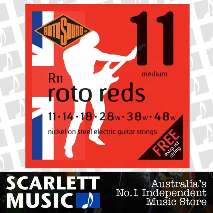 Rotosound R11 nickel Electric Guitar Strings 11-48-with FREE Spare E String.