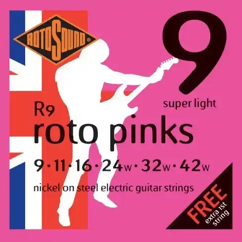 Rotosound R9 Roto Pinks 9 – 42 Electric Guitar Strings