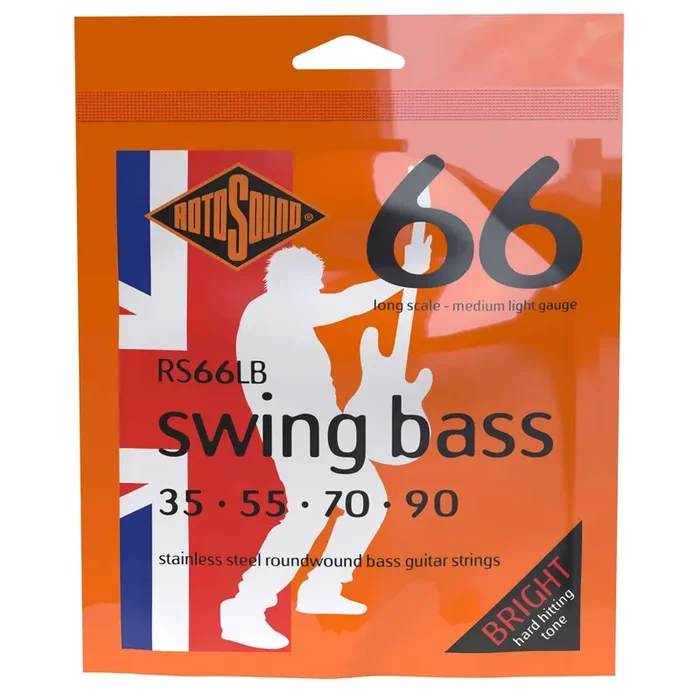 Rotosound Swing Bass Stainless Steel 35-90 Bass Guitar Strings, Long Scale [RS66LB]