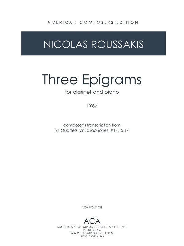 Roussakis: Three Epigrams