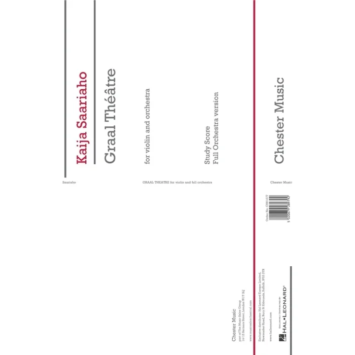 Saariaho, Kaija – Graal Theatre Violin Concerto