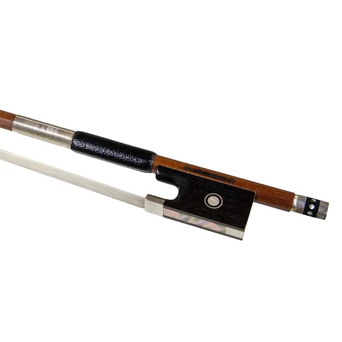 Sandner Pernambuco Octagonal Violin Bow with Sterling Silver and Ebony Frog