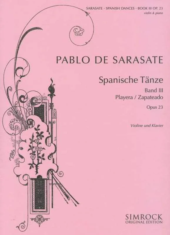 Sarasate – Spanish Dances Book 3 Op 23 Violin/Piano Book