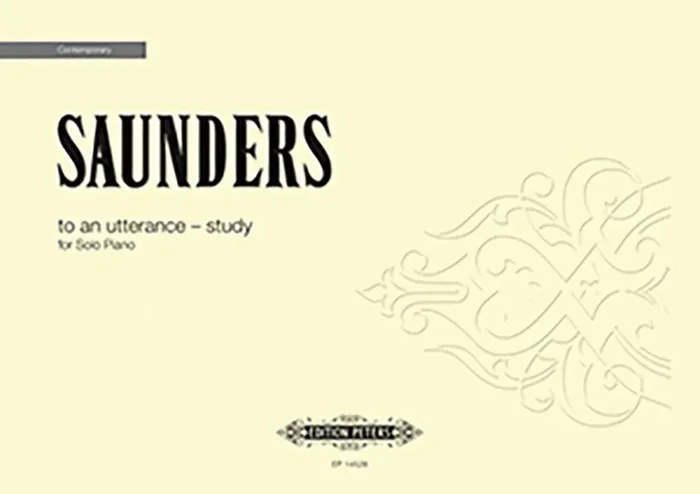Saunders: to an utterance – study