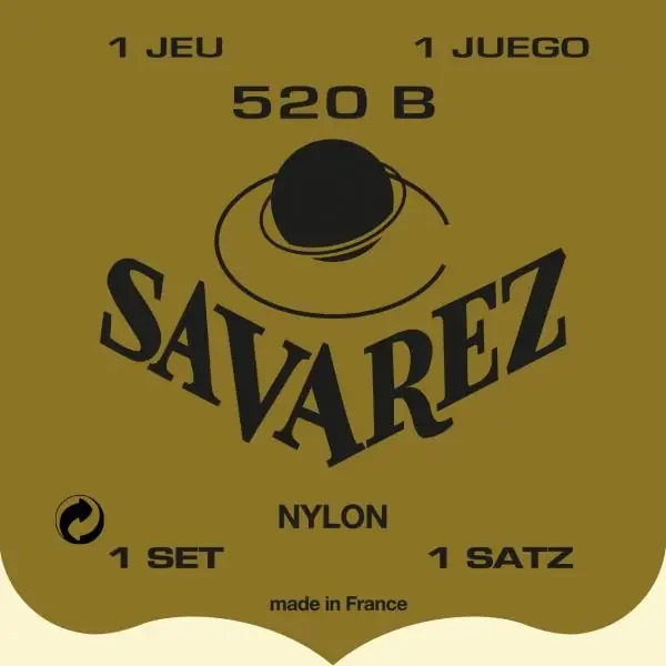 Savarez 520B White Card Classical Guitar Strings, Low Tension