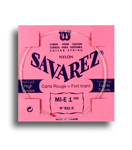 Savarez 521R Traditional High Tension (E-1st) Single Classical Guitar String