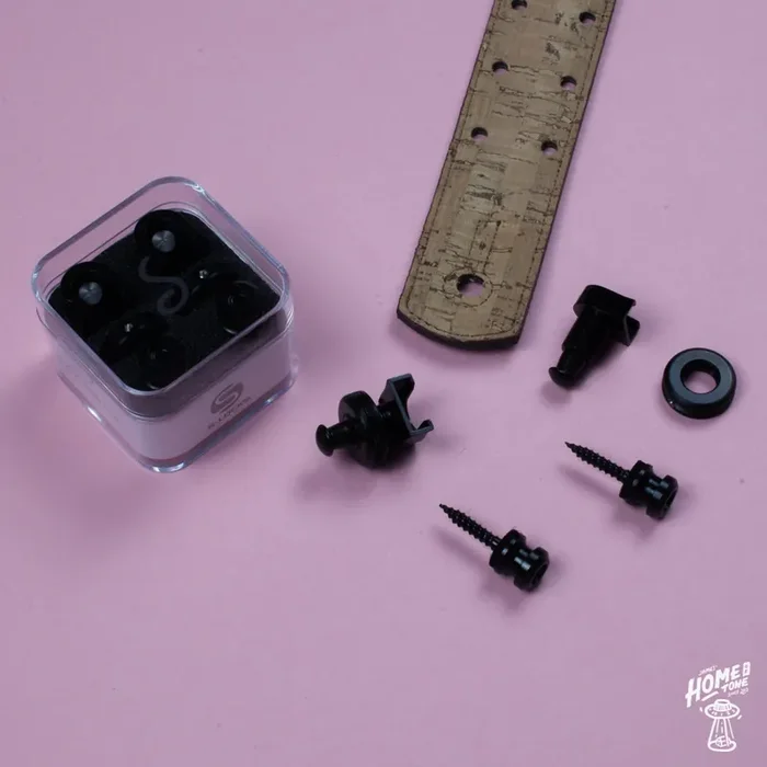 Schaller – S-Lock Security Strap Lock set – Black Chrome