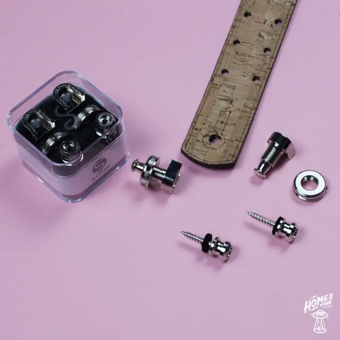 Schaller – S-Lock Security Strap Lock set – Nickel