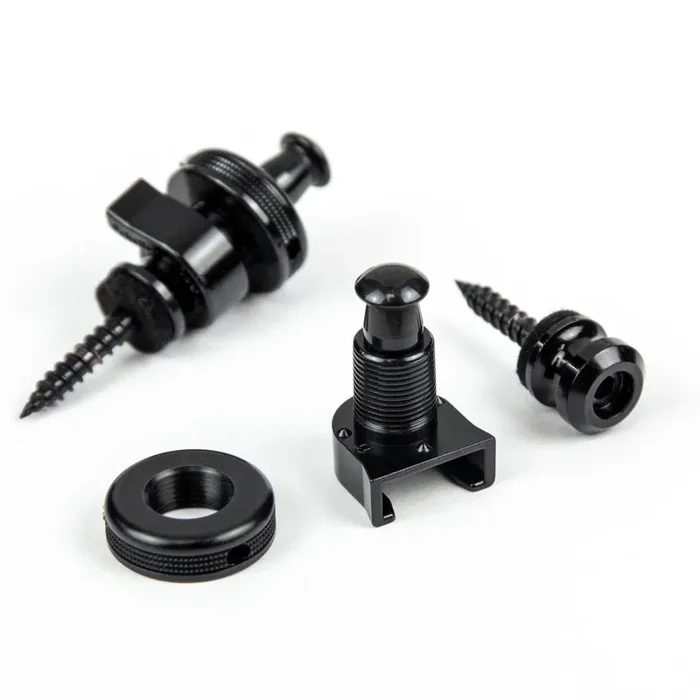 Schaller S-Locks Strap Lock Set, Black Chrome