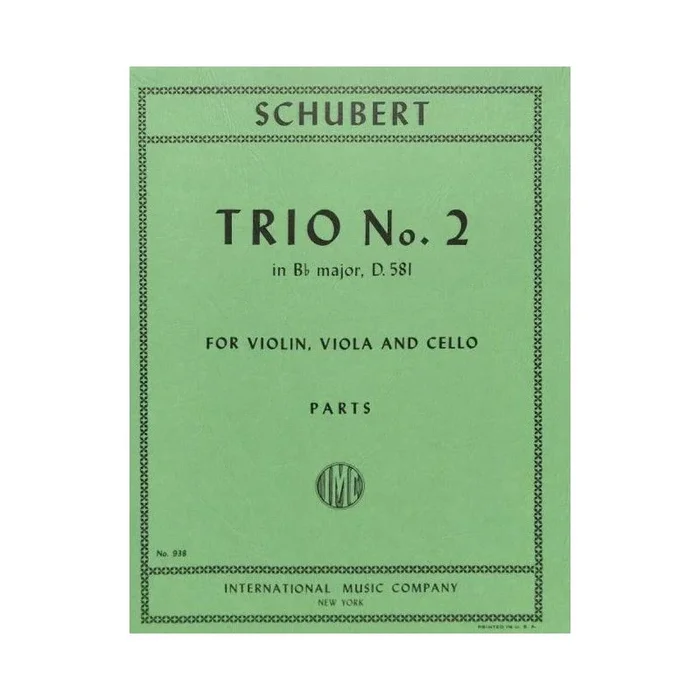 Schubert, Franz – Trio No. 2 in B flat major op. 8