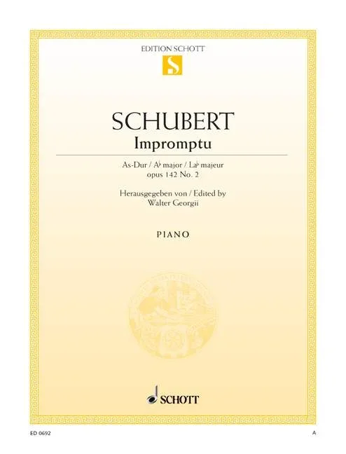 Schubert, Franz : Schubert, Franz : Impromptu, No. 2 A flat Major – piano – Schott Digital