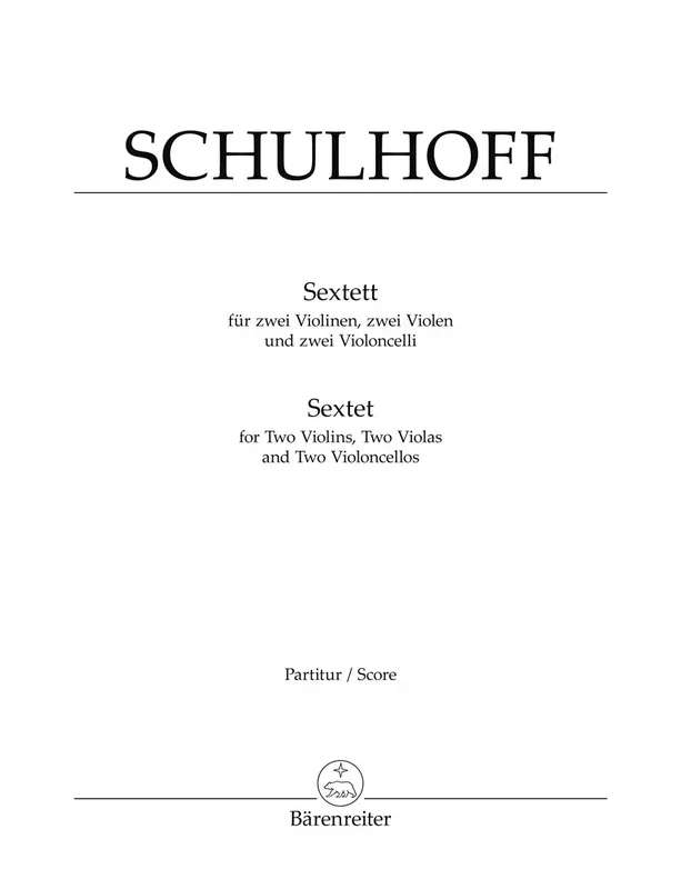Schulhoff: Sextett 1924 – Full Score