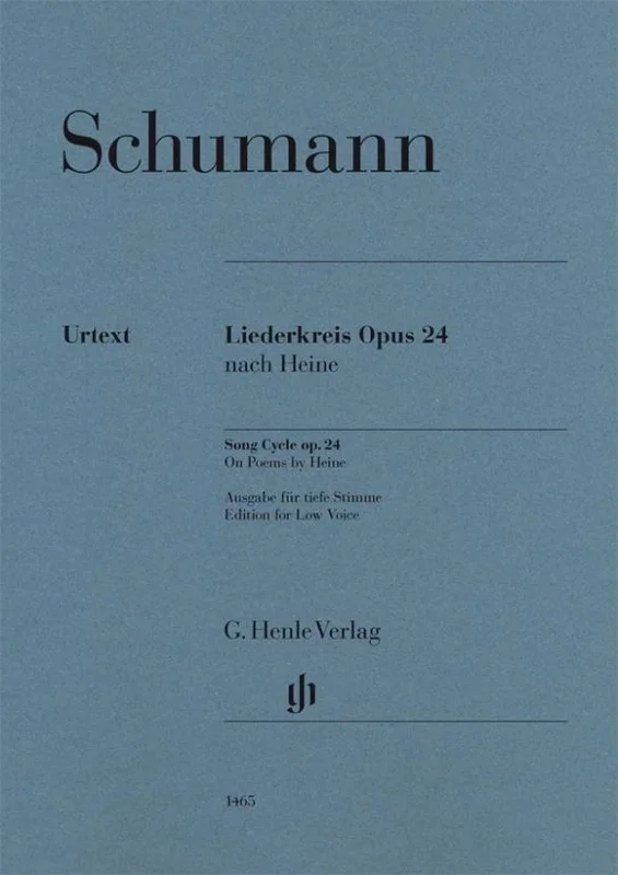 Schumann: Liederkreis (Song Cycle) Op. 24 for Low Voice