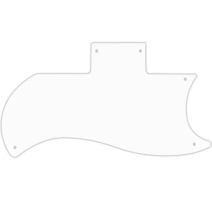 SG Reissue Half Face – Solid Shiny White .090″ / 2.29mm thick, with bevelled edge