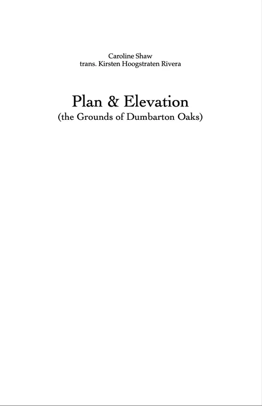 Shaw: Plan & Elevation (arr. for concert band)