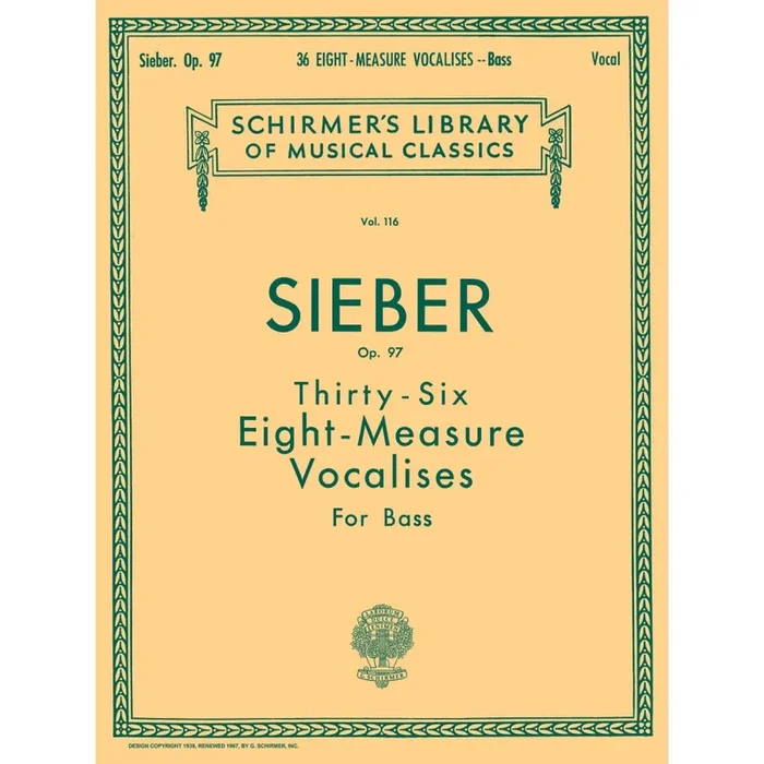 Sieber, F. – 36 Eight-Measure Vocalises, Op. 97