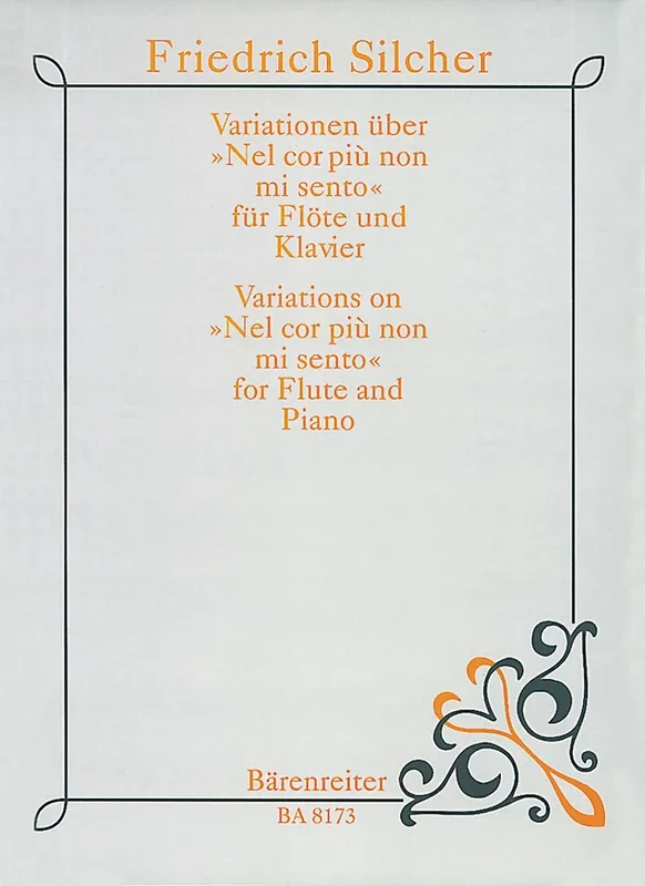 Silcher: Variations on “Nel Cor Piu ” for Flute & Piano