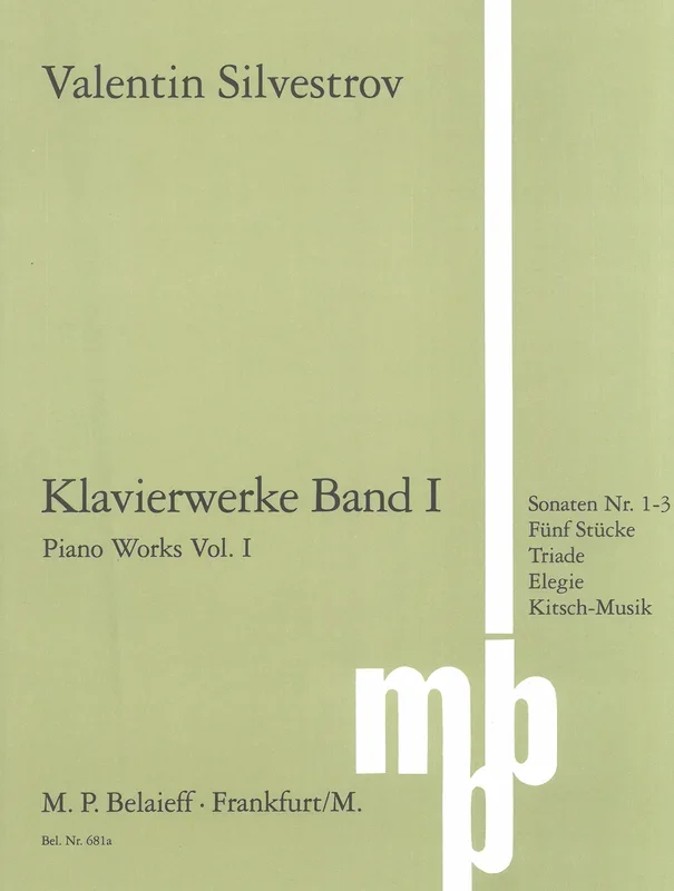 Silvestrov: Piano Works – Volume 1