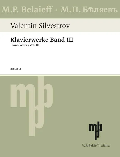 Silvestrov, Valentin : Silvestrov, Valentin : Piano Works, Works from 1996 to 2003 – piano – Schott Digital