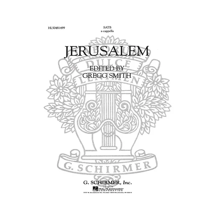 Smith, Gregg – Jerusalem A Cappella For Chorus With Solo Quartet