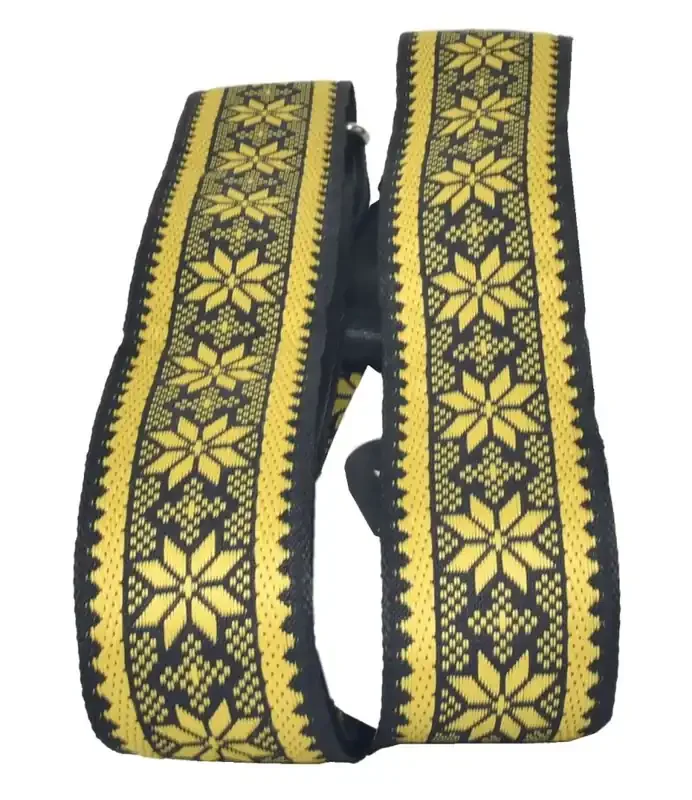 Souldier Guitar Strap GS0461BK02BK50 – Handmade USA Vintage Style, Black Ends