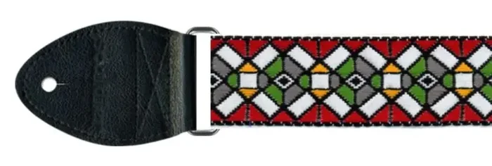 Souldier Strap – Stained Glass Red Duane Allman Style, Handmade in USA