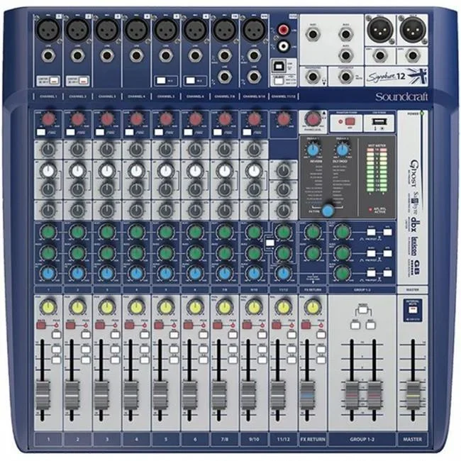 Soundcraft Signature 12 Mixing desk 12 Input with USB & Lexicon Effects Mixer