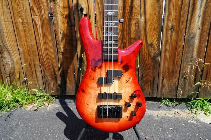 Spector Euro 4 CST Natural Red Burst Gloss 4-String Electric Bass Guitar
