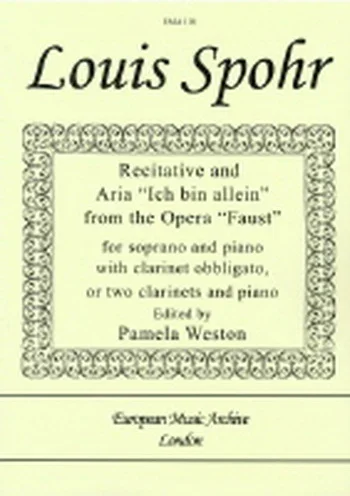 Sphor : Recitative And Aria Ich Bin Allein: 2 Clarinets & Piano
