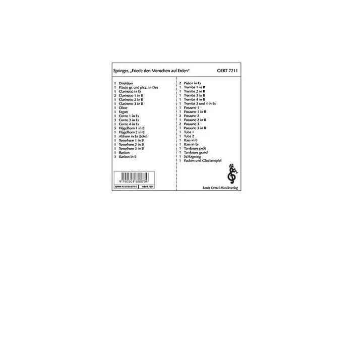 Springer, Franz – Friede den Menschen auf Erden