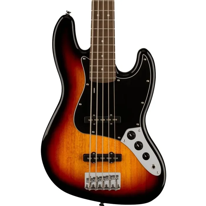 Squier Affinity Jazz Bass V, Black Pickguard, 3-Colour Sunburst