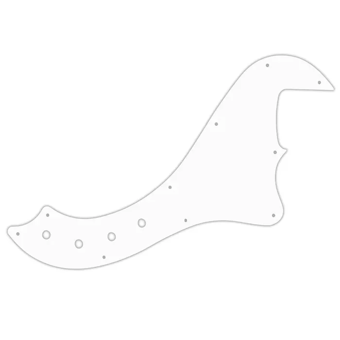 Squier by Fender Deluxe Dimension Bass IV – Solid Shiny White .090″ / 2.29mm thick, with bevelled edge