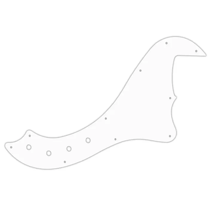 Squier by Fender Deluxe Dimension Bass V – Thin Shiny White .060″ / 1.52mm Thickness, No Bevelled Edge