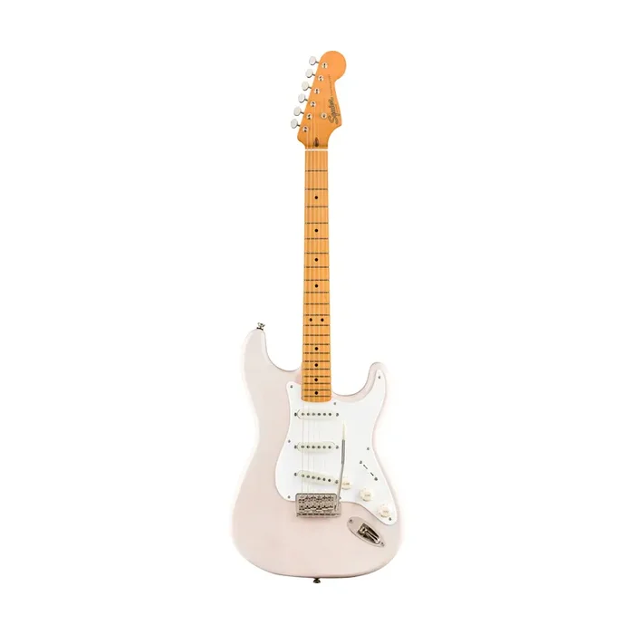 Squier Classic Vibe 50s Stratocaster Electric Guitar, Maple FB, White Blonde