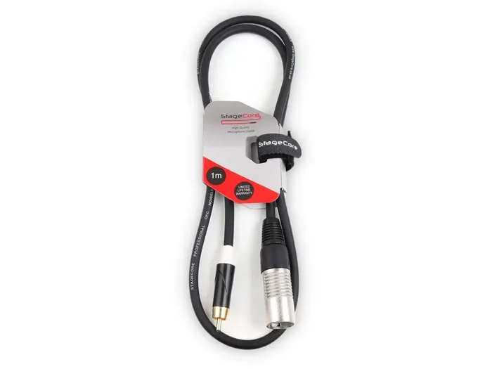 Stagecore 1m Male XLR – Single Male RCA Cable
