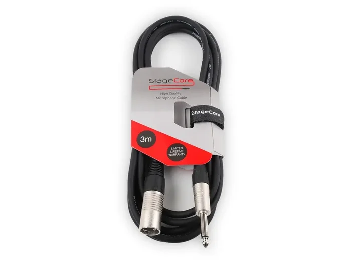 Stagecore 3m Male XLR – 1/4″ / 6.35mm Mono Jack Cable