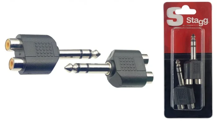 Stagg 2x Female RCA/Male Stereo Jack (2-Pack)