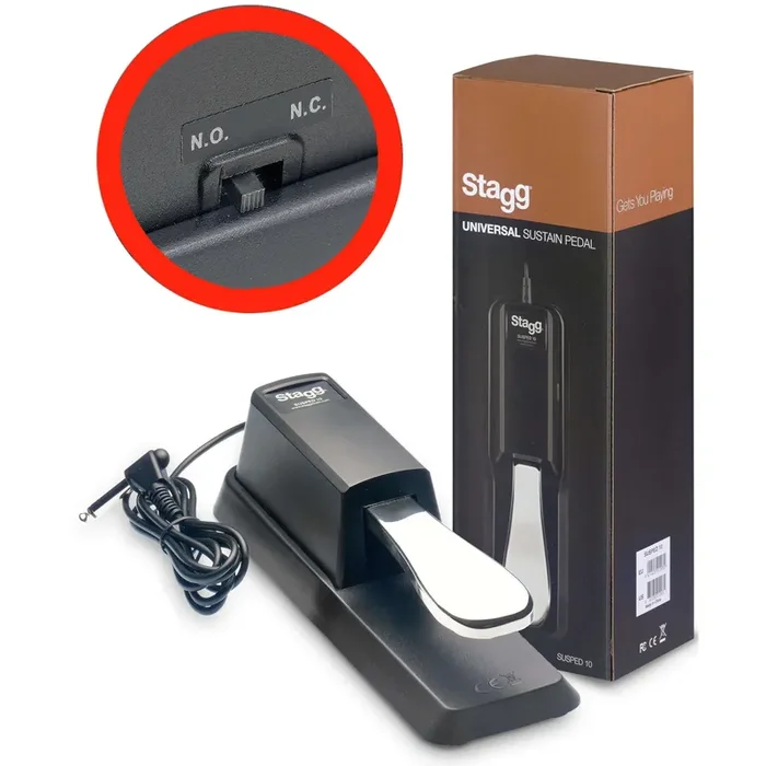 Stagg – Universal Piano style Sustain Pedal w/ Polarity Switch